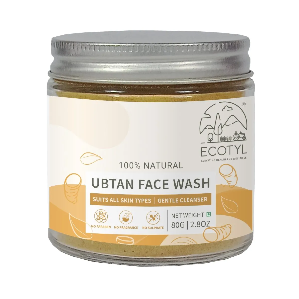 100% Natural Ubtan Face Wash Powder | Gentle Cleanser | 80g
