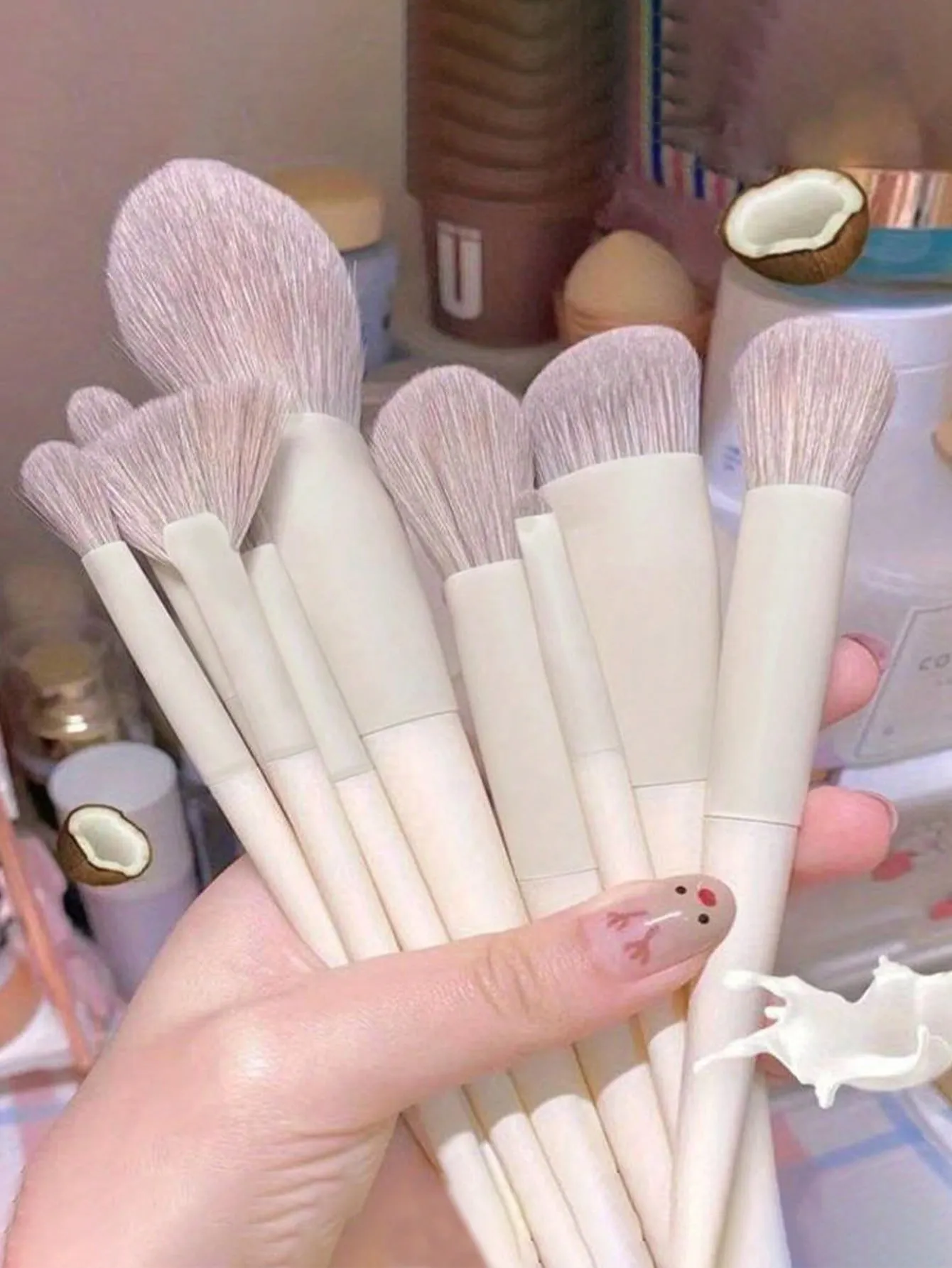 10Pcs Makeup Brush Set Powder Foundation Blush Blending Eye Shadow Lip Cosmetic Beauty Soft Makeup Brushes
