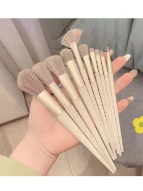 10Pcs Makeup Brush Set Powder Foundation Blush Blending Eye Shadow Lip Cosmetic Beauty Soft Makeup Brushes