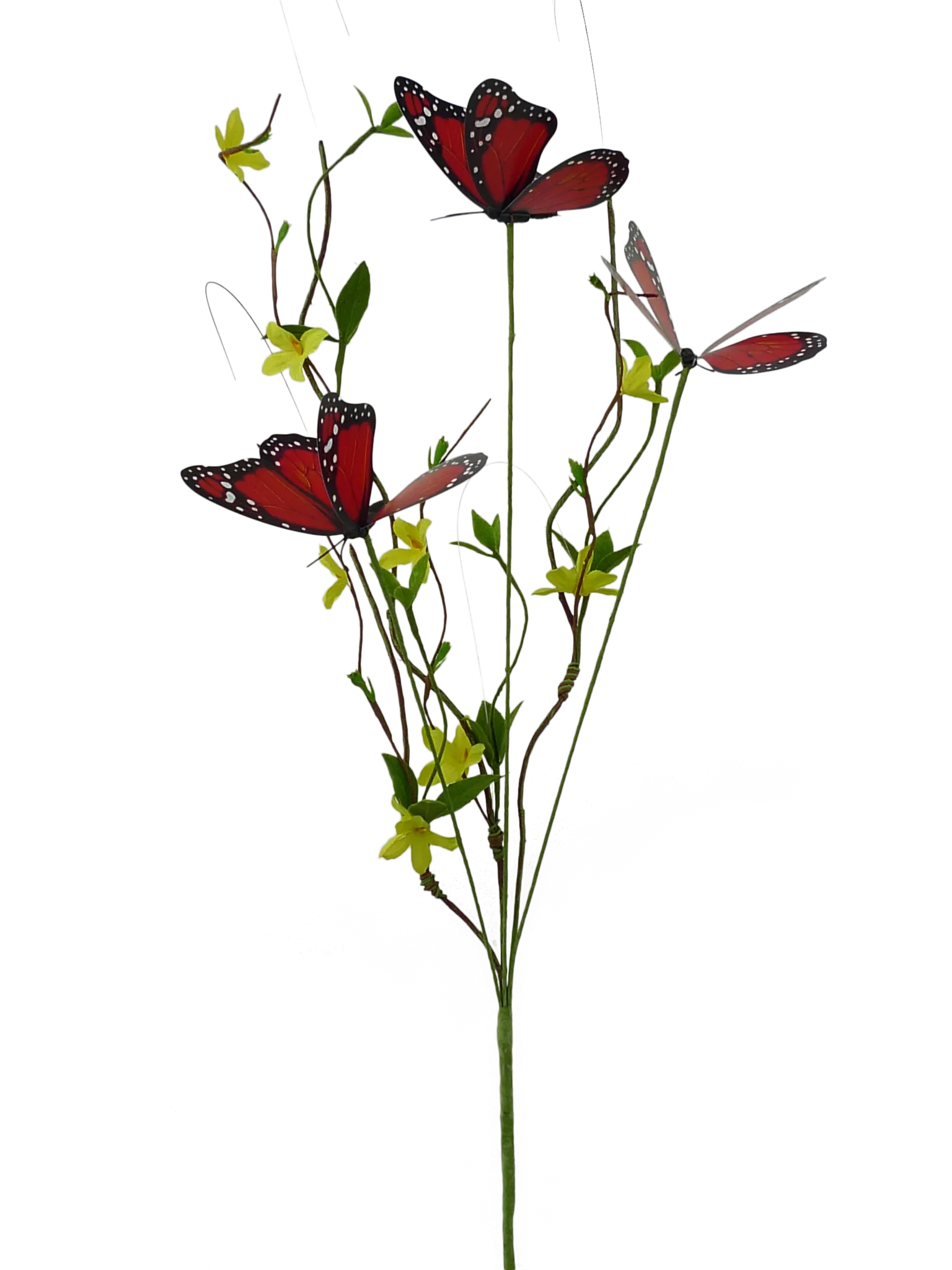 26" Red Butterfly Twig Spray  62474RD