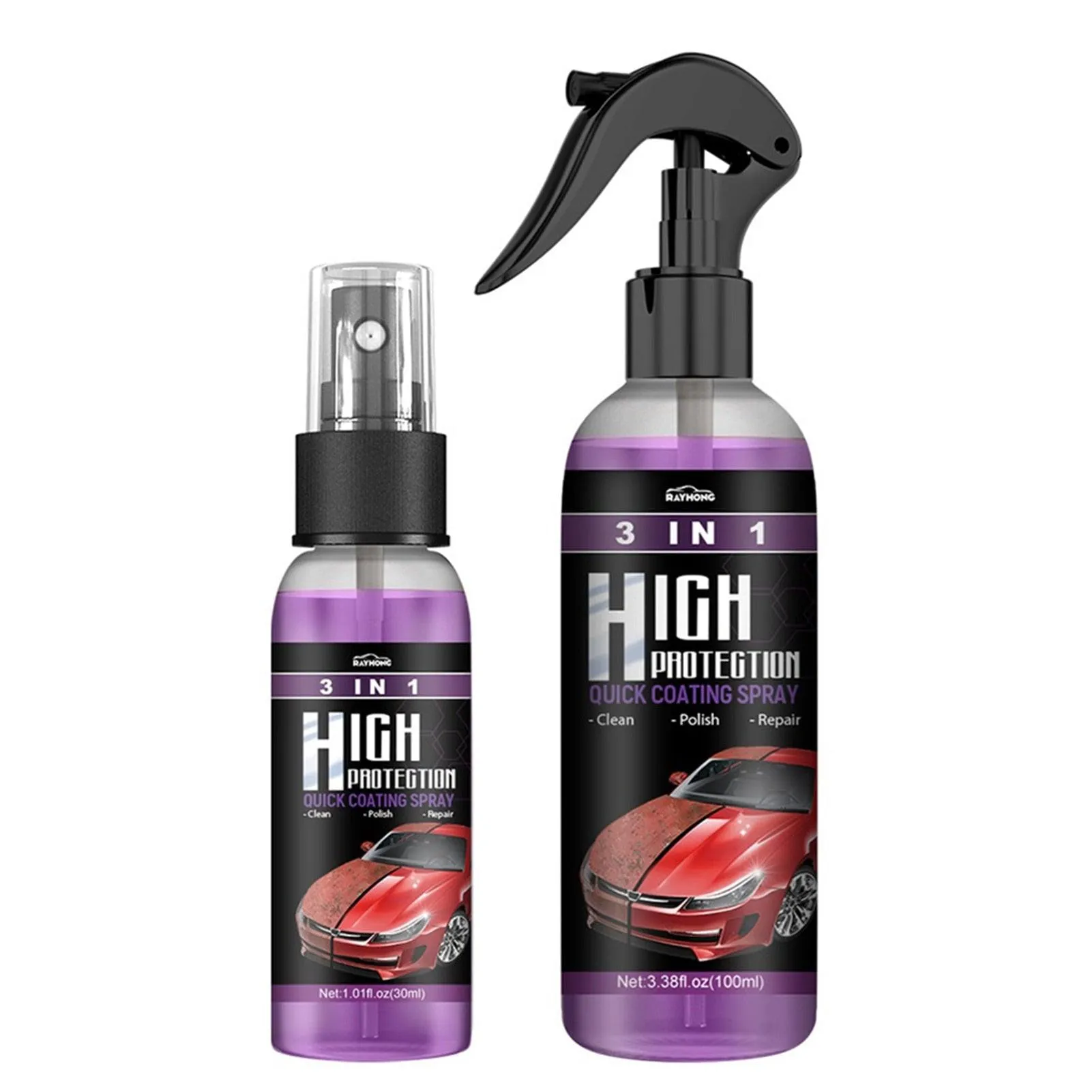 3 In 1 Quick High Protection Car Coating Spray Polish