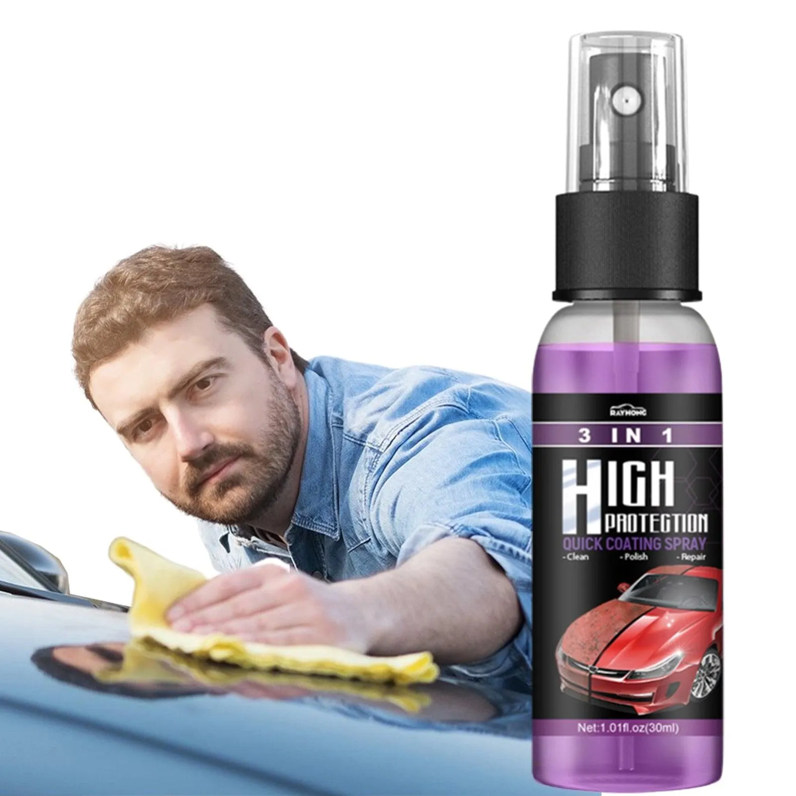 3 In 1 Quick High Protection Car Coating Spray Polish