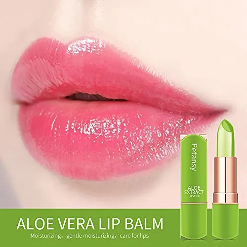 4 Colors Aloe Vera Long Lasting Moisturizing Jelly Temperature Change Lipstick