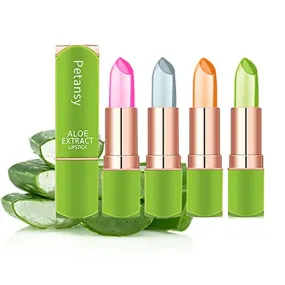 4 Colors Aloe Vera Long Lasting Moisturizing Jelly Temperature Change Lipstick