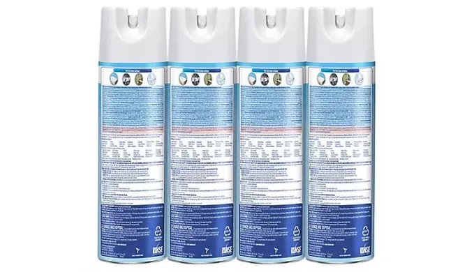 4-Pack: Lysol Disinfectant Spray Crisp Linen - Ships Quick!