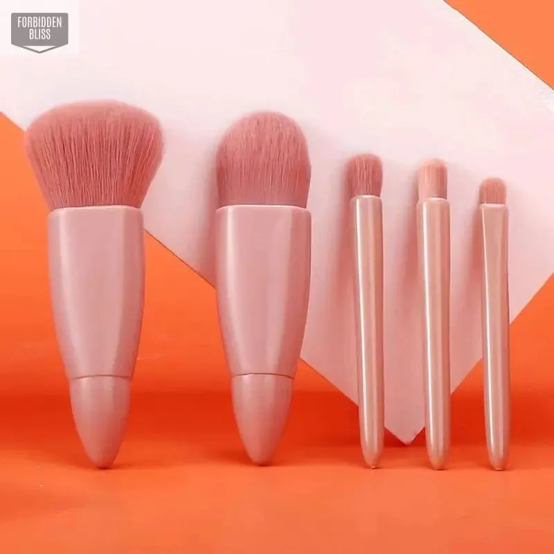 5pcs Makeup Brushes Set With Mirror