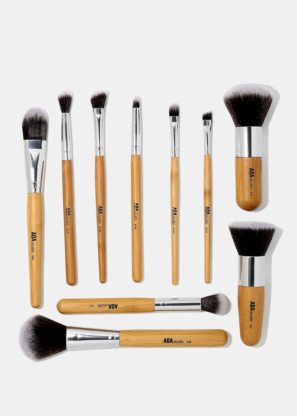 A : 10-Piece Bamboo Brush Set