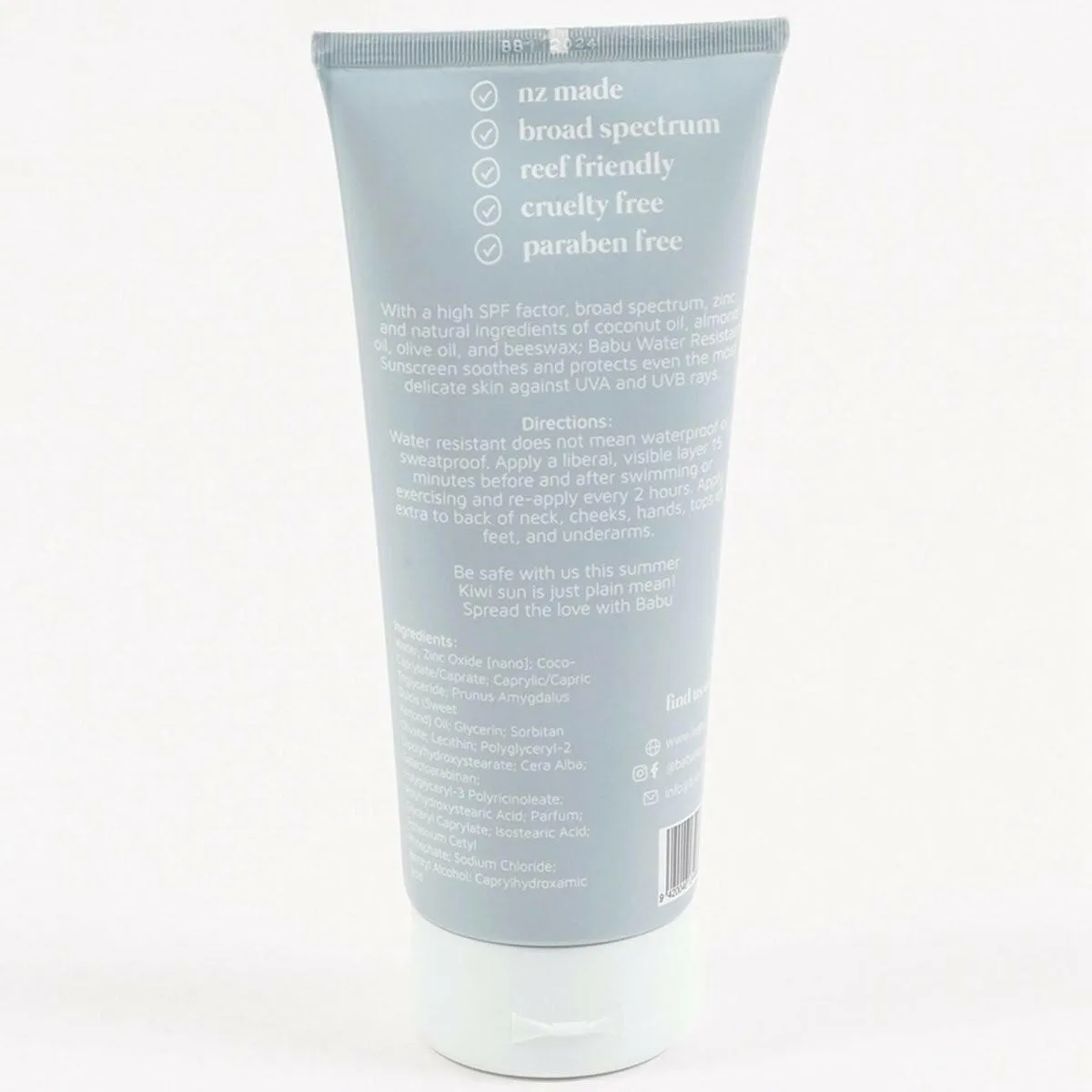 Babu 200ml Water Safe Sunscreen