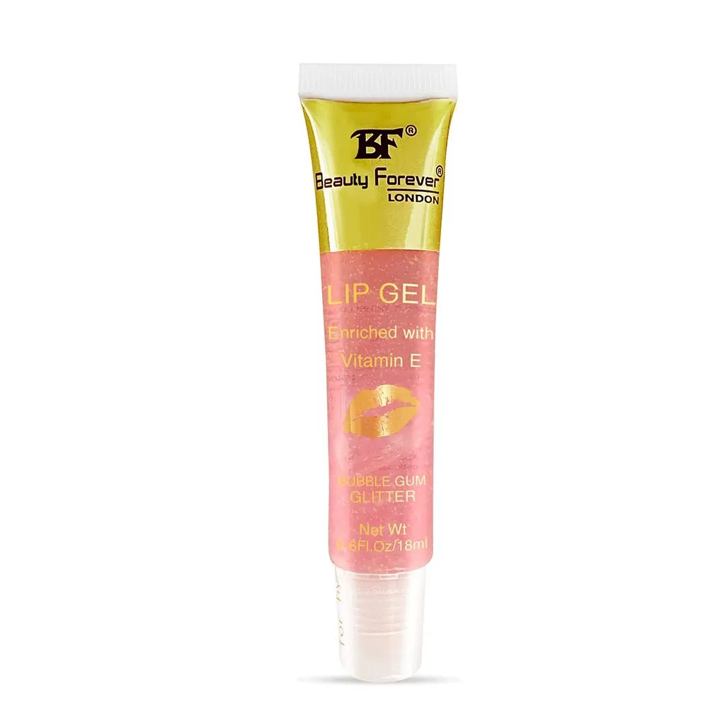 Beauty Forever Clear Moisturizing Lip Gel Tube - High Shine Formula with Vitamin E