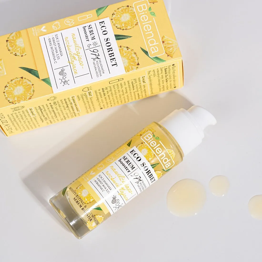 Bielenda ECO SORBET - Pineapple - Moisturizing & Illuminating Serum-Booster 30ml