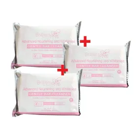 Brilliant Skin Advanced Nourishing & Whitening Gentle Bar Cleanser 135gm x 3Pcs