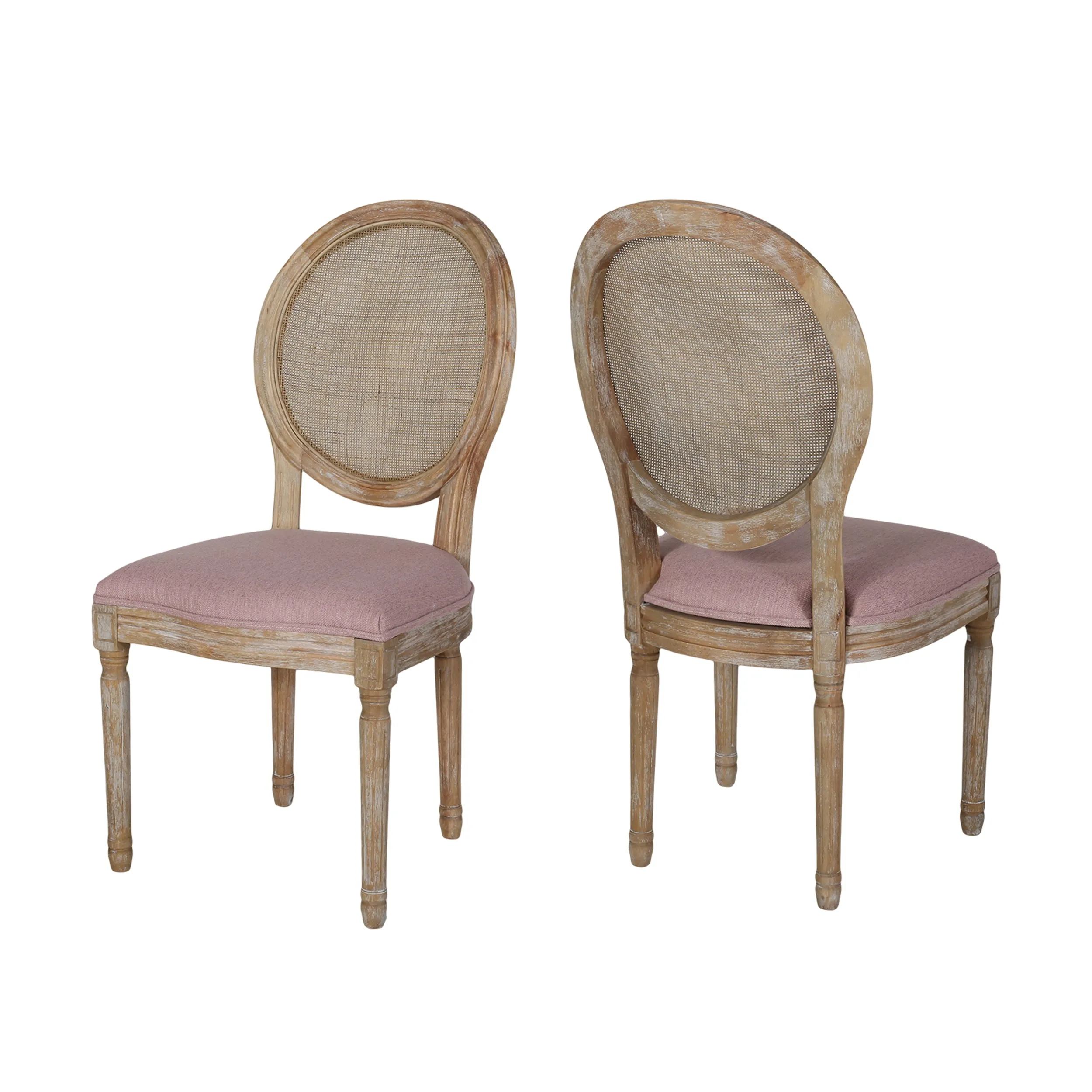 Camilo Oval Cane Back French Style Dining Chair (Set of 2)