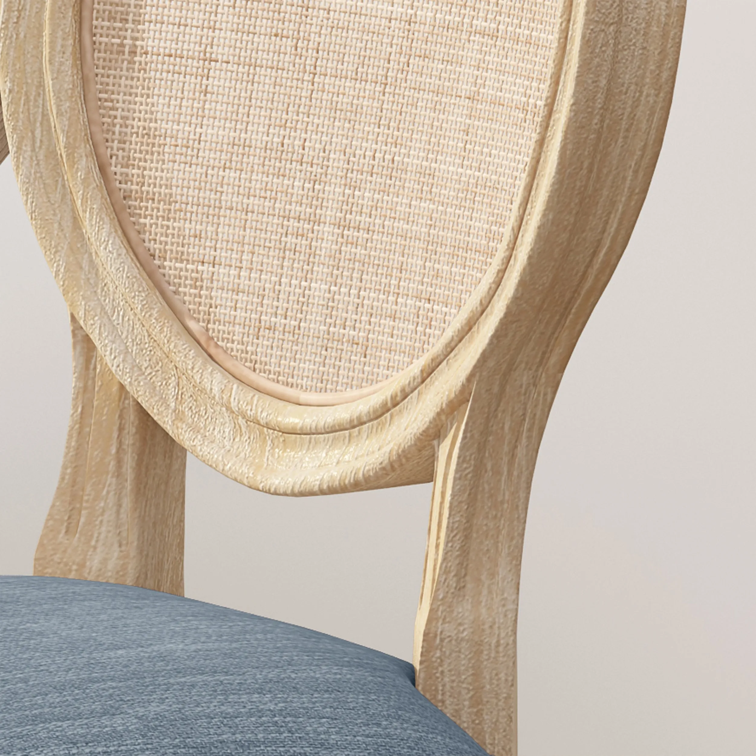 Camilo Oval Cane Back French Style Dining Chair (Set of 2)