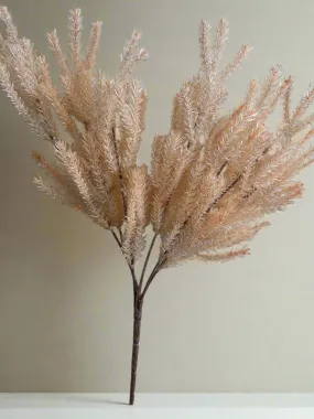 Champagne Glitter Metallic Pine Spray 13"L - Final Sale