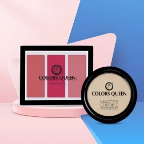 Colors Queen Maxi Blush   Master Chrome Metallic Highlighter - Combo