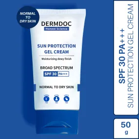 DermDoc UVA & UVB Broad Spectrum Sun Protection Gel Cream with SPF 30 & PA    | body lotion with spf | spf | moisturizing with spf | sunscreen | sunscreen for dry skin | sunscreen gel | day cream with spf | spf body lotion | sunscreen spf 30