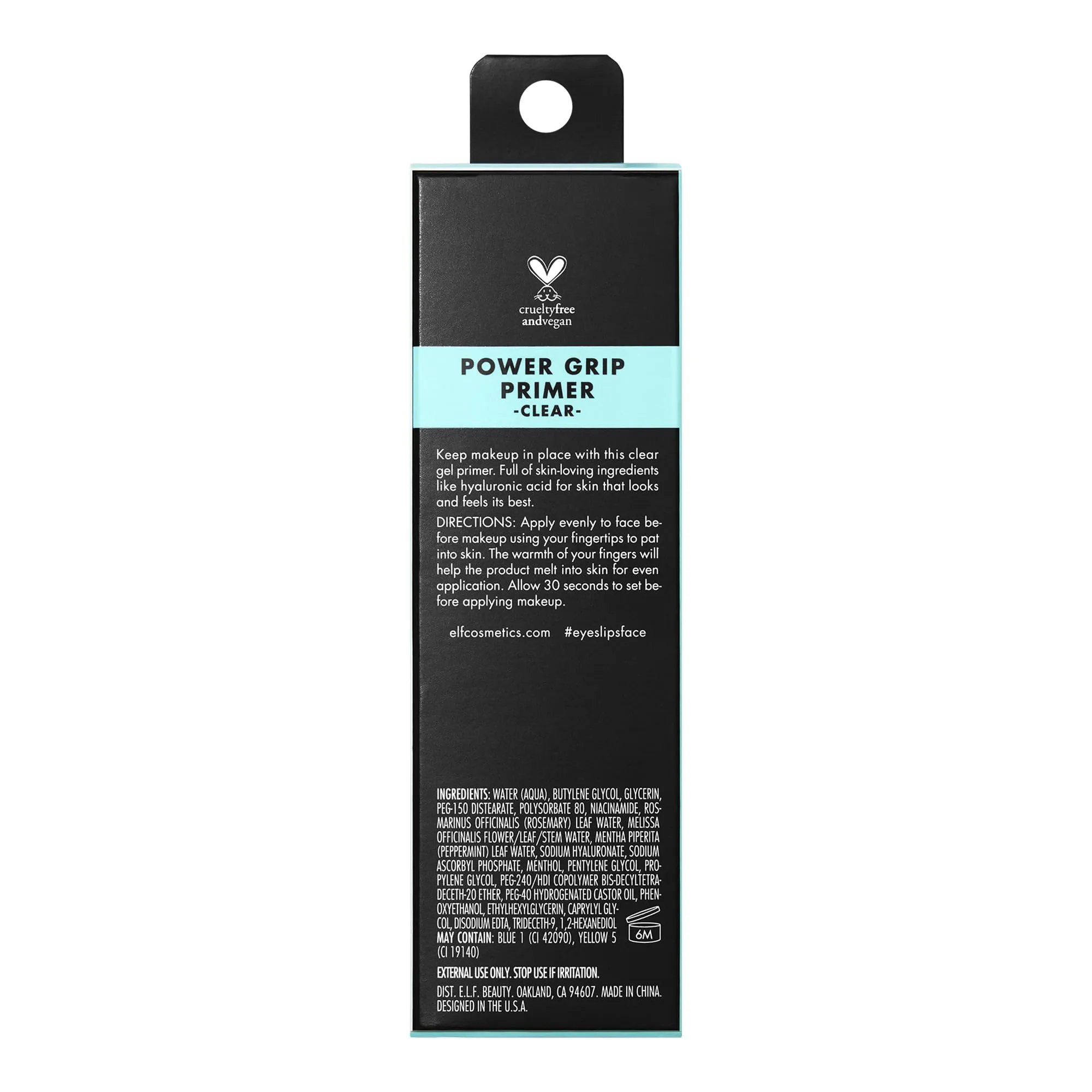 e.l.f. Power Grip Primer, Gel-Based & Hydrating Face Primer For Smoothing Skin & Gripping Makeup, Moisturizes & Primes, 0.811 Fl Oz (24 ml.)