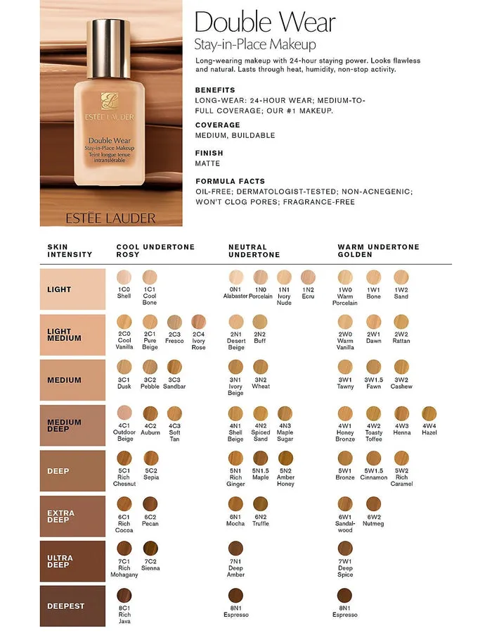 Estée Lauder Double Wear Stay-in-Place Foundation (2W2)