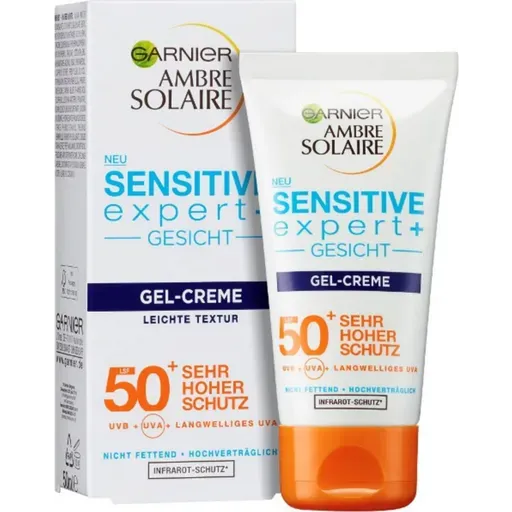 Garnier Ambre Solaire Sensitive Advanced Face SPF 50  UV Gel Cream 50ML
