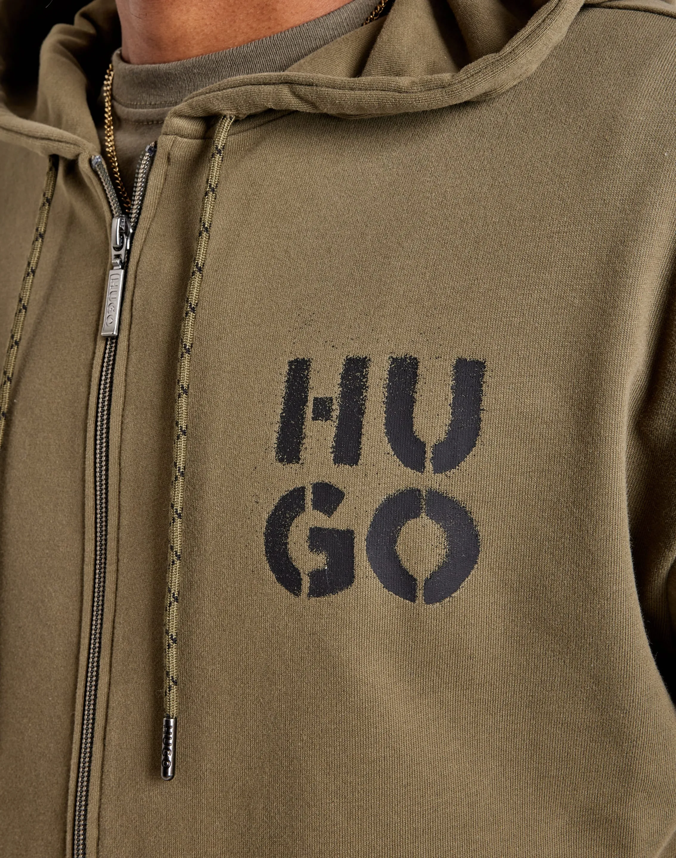 Hugo Spray Logo Full-Zip Hoodie
