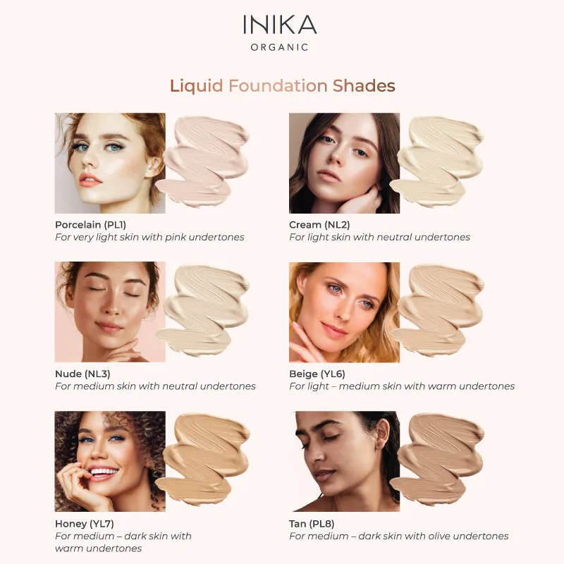 Inika Organic Liquid Foundation Nude 4ml SAMPLE
