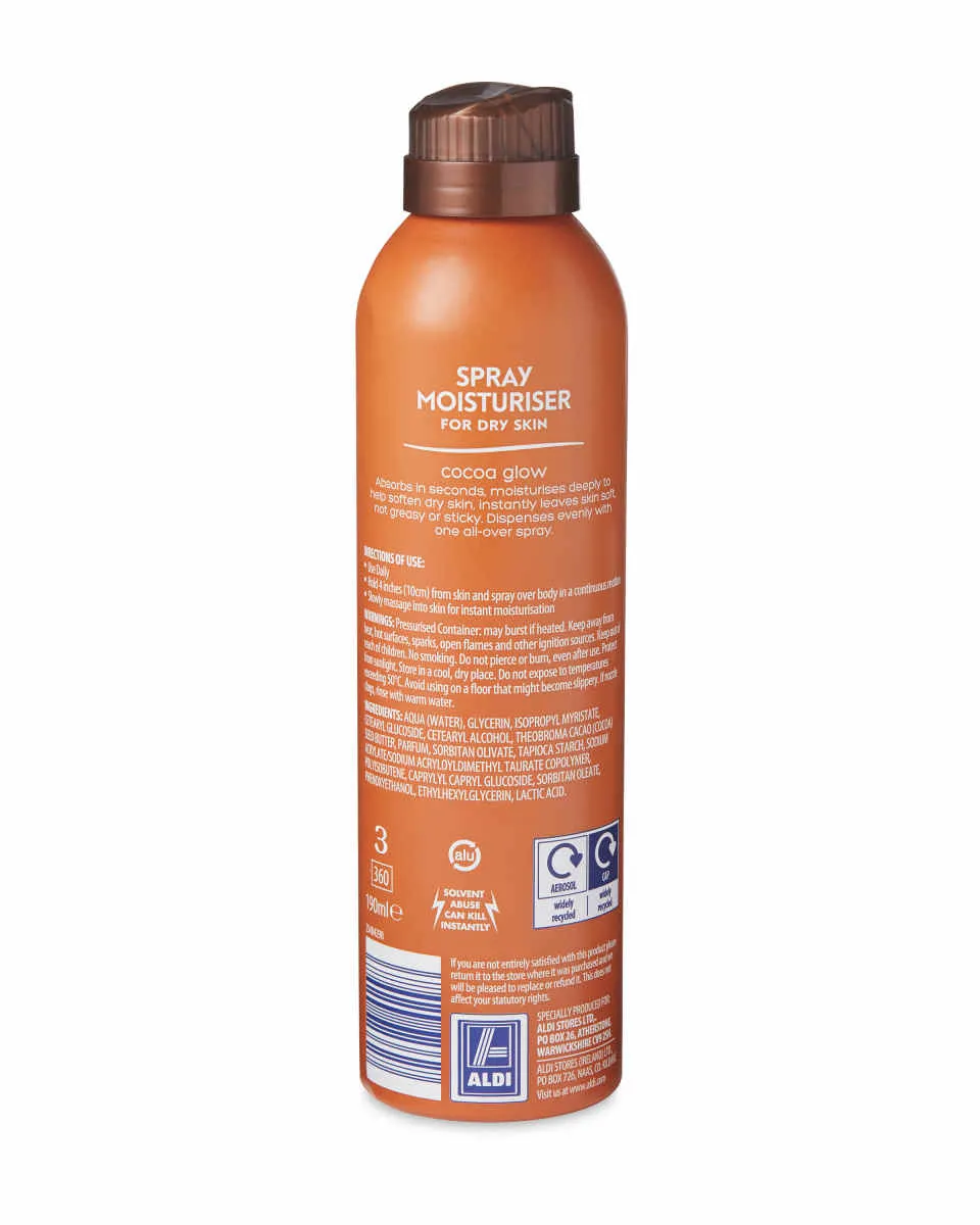 Lacura Cocoa Glow Spray Moisturiser
