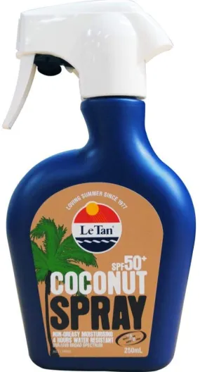 Le Tan - Coconut SPRAY Sunscree  SPF 50  250ML (6282)