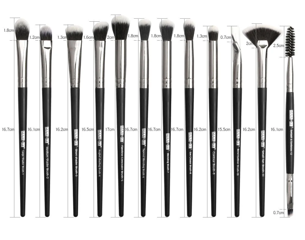 Makeup brushes set professional 12 pcs/lot Makeup Brushes Set Eye Shadow Blending Eyeliner Eyelash Eyebrow Brush For Makeup Tool