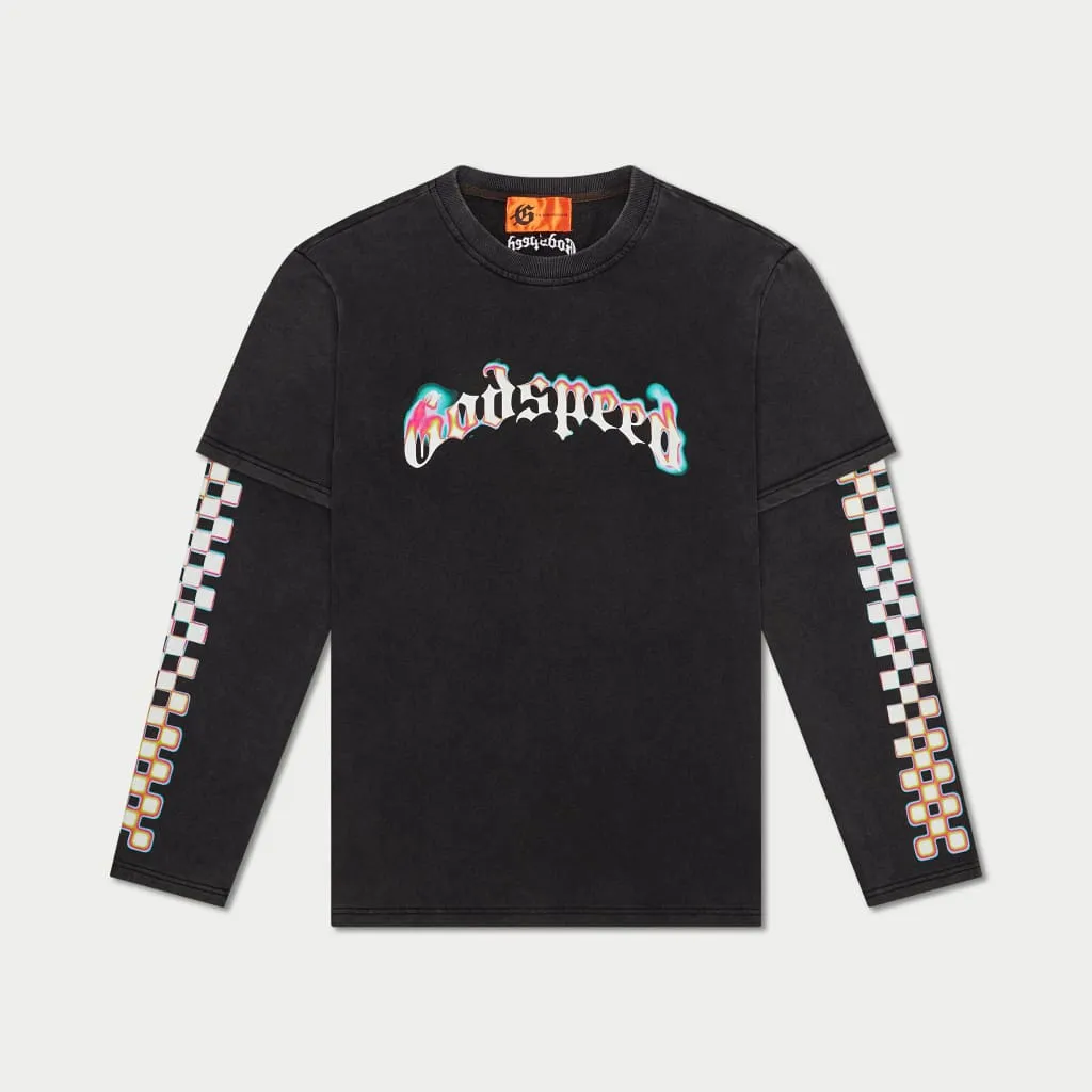 Neon Glitch Long Sleeve Shirt