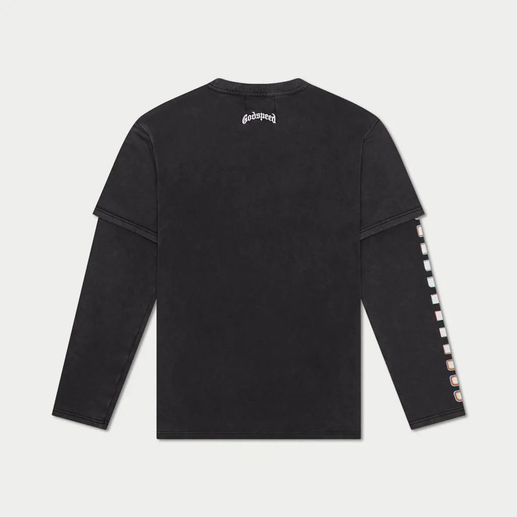 Neon Glitch Long Sleeve Shirt