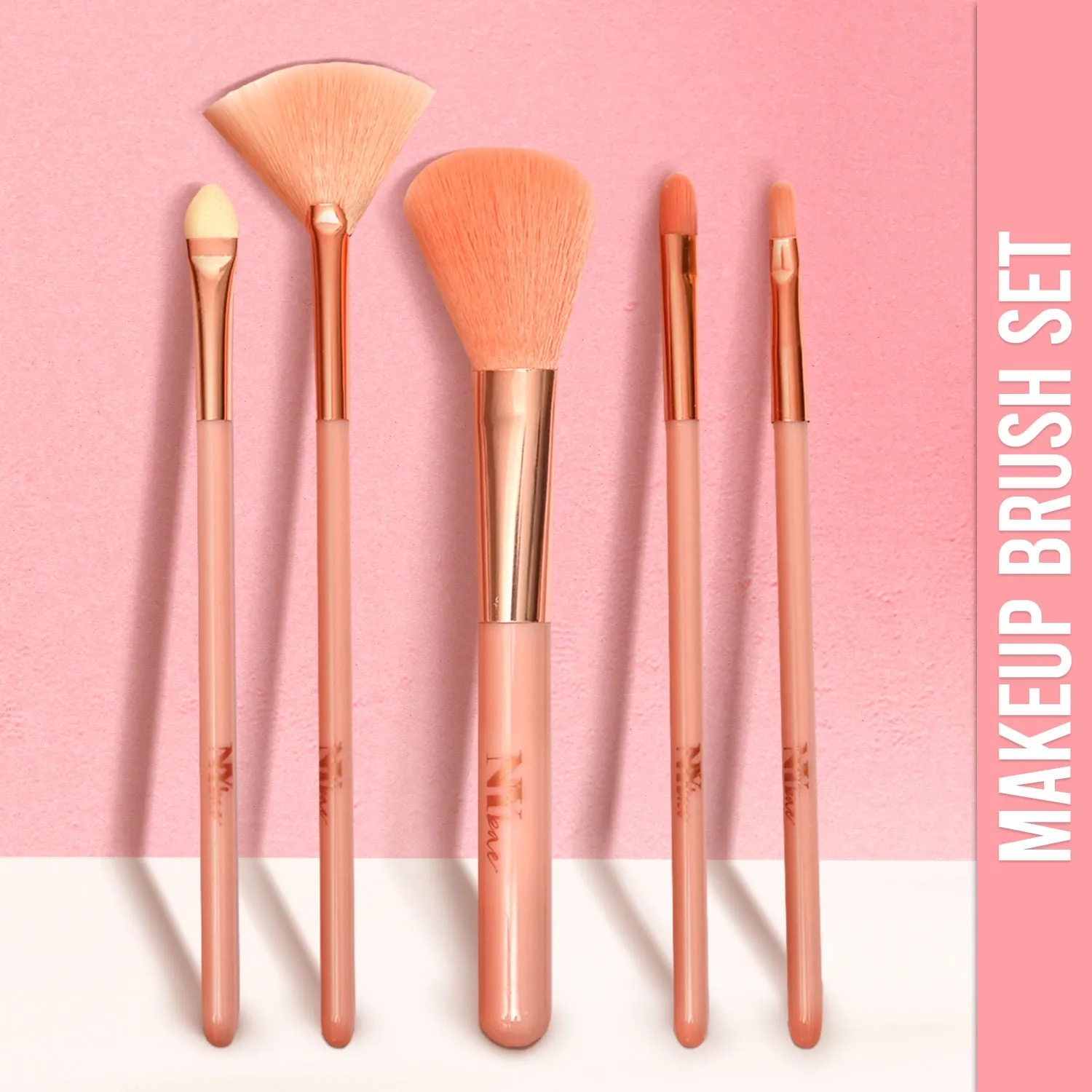 NY Bae Pro Makeup Brush Set | Makeup Tools | Eyeshadow Blending Brush | Eyeshadow Flat Brush | Powder Brush | Blush Brush | Highlighter Brush | Fan Brush | Lip Brush | Soft