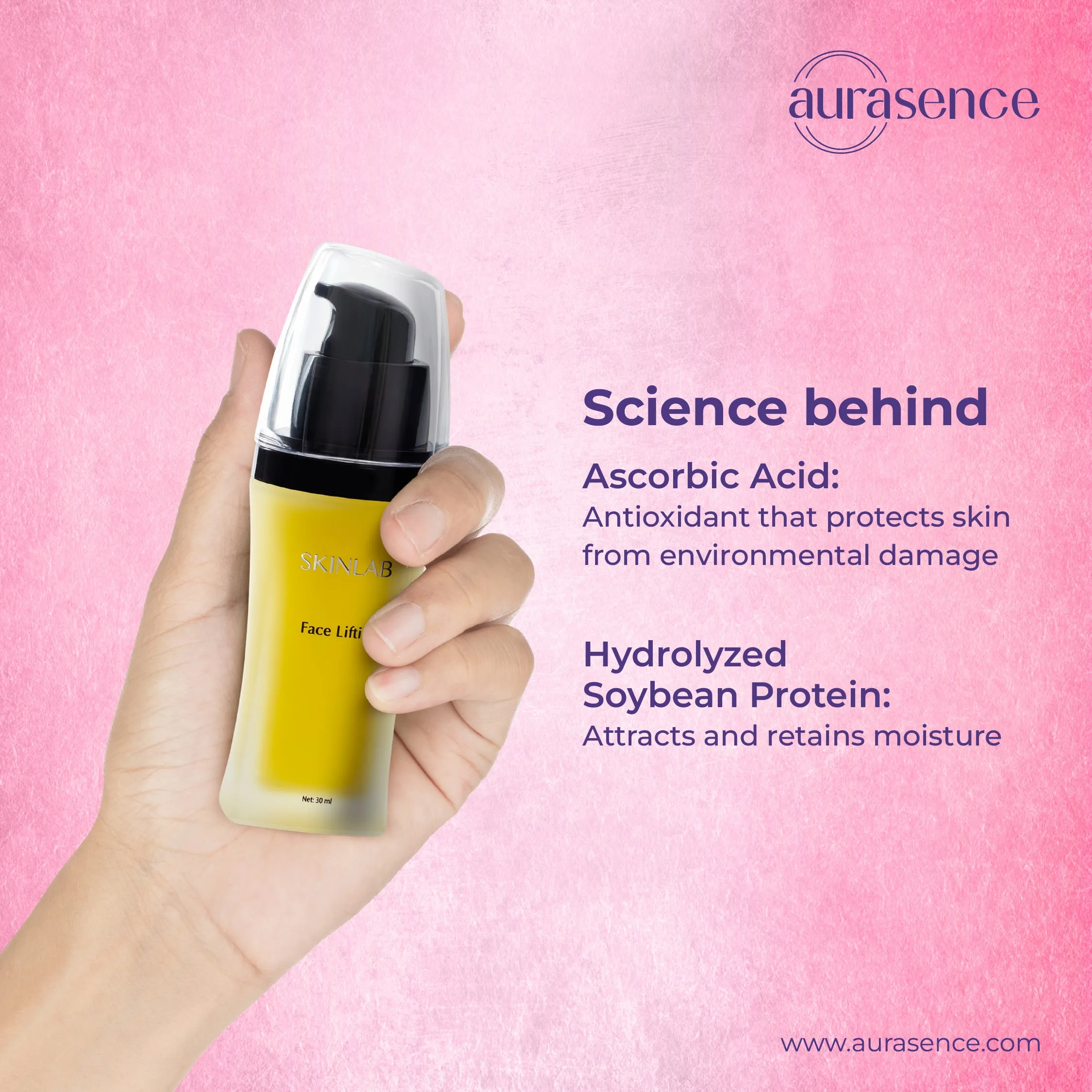 SKINLAB Face Lifting Tightening Serum| Hyaluronic acid serum| Anti- Aging Hyaluronic Acid, Aloe Vera| 30ml