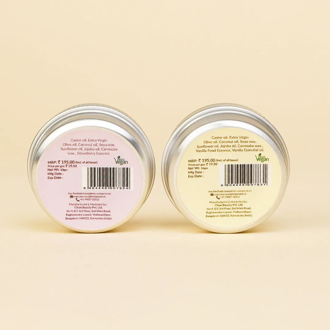 Strawberry & Vanilla Lip Balm Pair