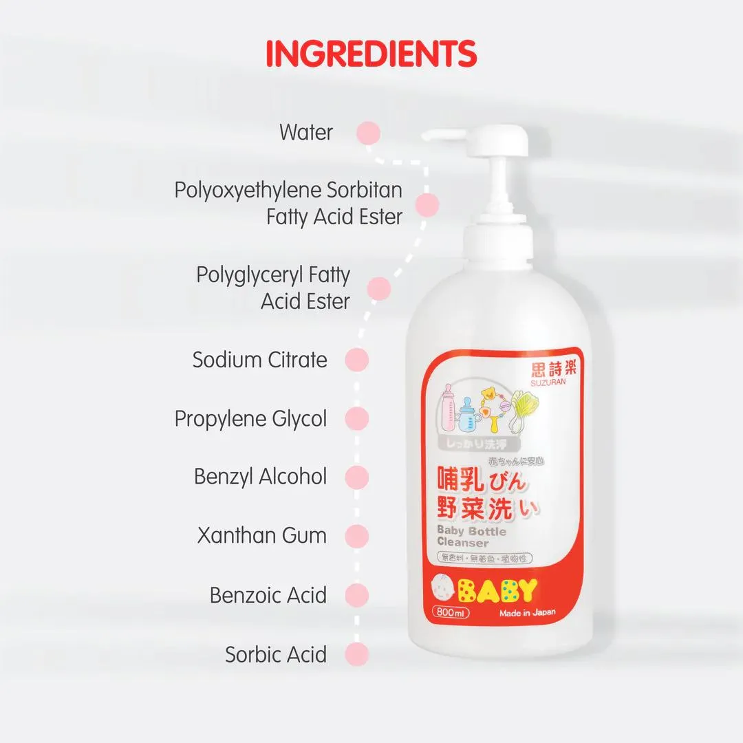 Suzuran Plant Based Baby Bottle Cleanser 800ml