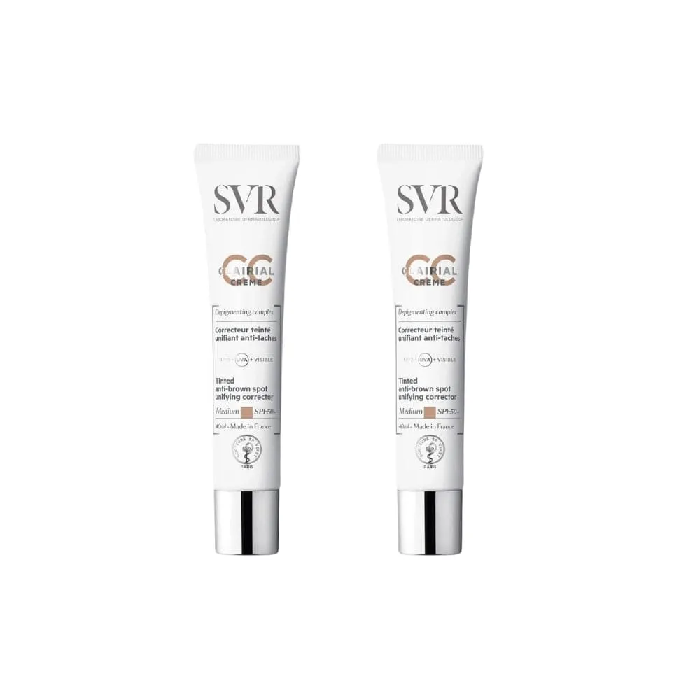 Svr Clairial CC Creme Spf50 Medium 40ml 2 Pack