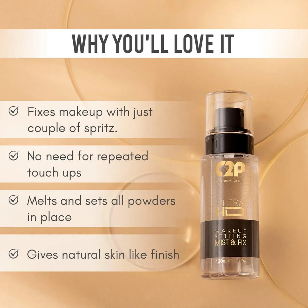 ULTRA HD MAKEUP SETTING MIST & FIX - PLAIN  (120 ml)